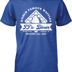 JJ's Diner, Waffles Famosos en Todo el Mundo Camiseta para Hombre, NOFO_02795 Royal