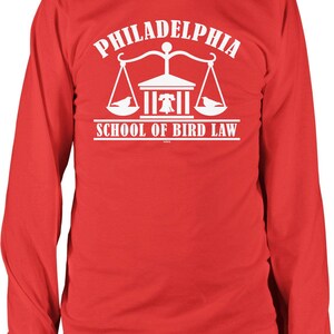 Philadelphia School of Bird Law Men's Long Sleeve Shirt, NOFO_02776 Red