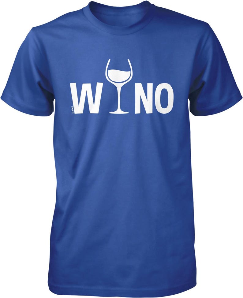 A blue t-shirt with the text "WNO" printed on it.