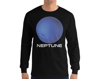 Planet Neptune herrlångärmad skjorta - Avslappnad bomullströja