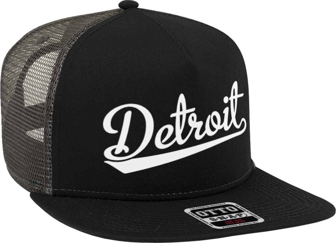 Detroit Script Baseball Font Snapback Trucker Hat NOFO_H030 - Etsy