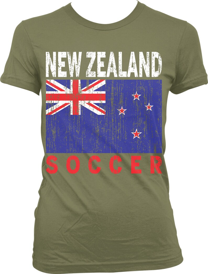 New Zealand Soccer New Zealand Flag Juniors Tshirt Etsy
