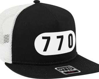 NOFO Clothing Co 770 Atlanta Snapback, gorra trucker de malla estructurada con visera plana y cinco paneles
