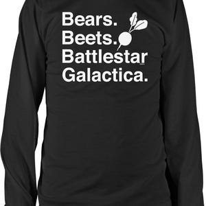 Bears Beets Battlestar Galactica Men's Long Sleeve Shirt, NOFO_01372