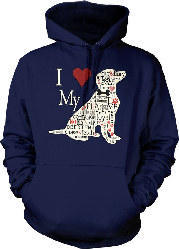 [RETRIEVER CLUB]UNISEX●I LOVE HOODIE I Love My Dog, Dog Lover Hooded Sweatshirt, NOFO_01005 - Etsy