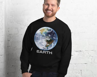 Planet Earth Sweatshirt: Unisex Classic Fit, weiche Baumwollmischung