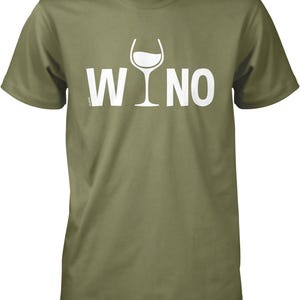 A green t-shirt with the word "WO" printed on it in white letters.