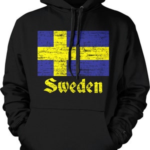 Flag of Sweden, Swedish Flag, Sverige Pride Hooded Sweatshirt, NOFO_00011