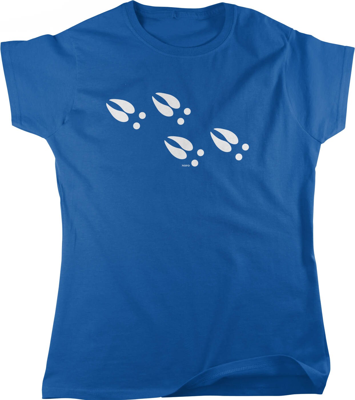 【Anyone more】Deer Stripe Collar Overfit T-shirt Deer Tracks, White-tailed Deer Hunter Women's T-shirt