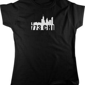 773 CHI Skyline T-Shirt: Women's Chicago City Tee, NOFO_01834