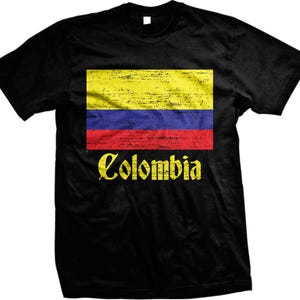 Colombian Flag T-Shirt: Men's Pride Design in Black, NOFO_00047