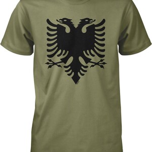 Camiseta para hombre con águila bicéfala de Albania, NOFO_02049 Military Green