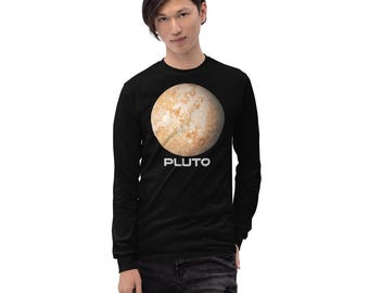 Planet Pluto långärmad skjorta - Herr casual bomullströja