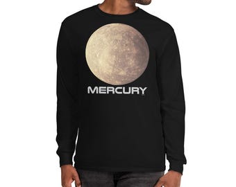 Planet Mercury herrlångärmad skjorta (klassisk passform, bomull)