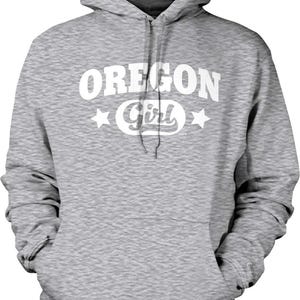 Oregon Girl Hoodie: Soft Cotton Blend, Pouch Pocket, NOFO_00995 Sport Grey