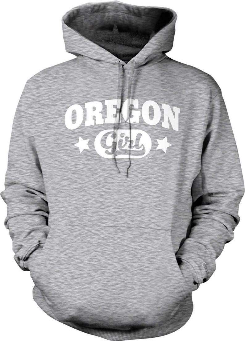 Oregon Girl Hoodie: Soft Cotton Blend, Pouch Pocket, NOFO_00995 Sport Grey