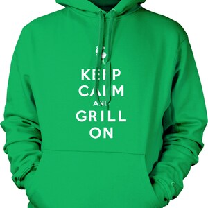 Keep Calm and Grill On, Barbecue, BBQ Hooded Sweatshirt, NOFO_00180