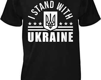 Stand with Ukraine T-Shirt - Comfortable Cotton Men's Tee, NOFO_03192