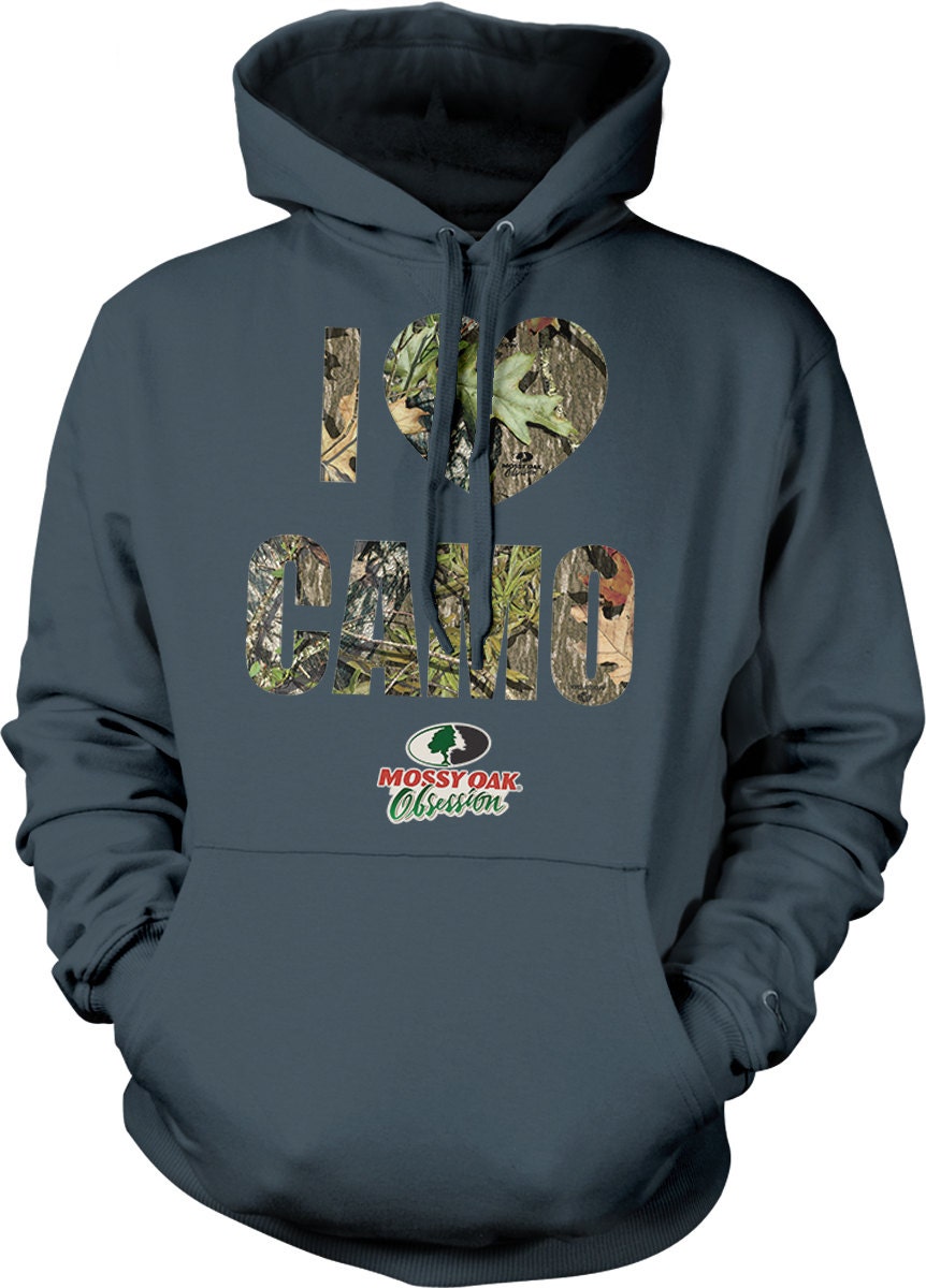 I Love Camo I Heart Camo Mossy Oak Obsession Camouflage Hooded Sweatshirt NOFO 00817 Etsy