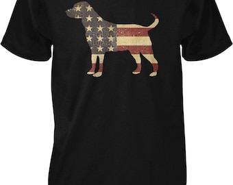 Vintage American Flag Labrador Retriever Men's T-shirt, NOFO_01616