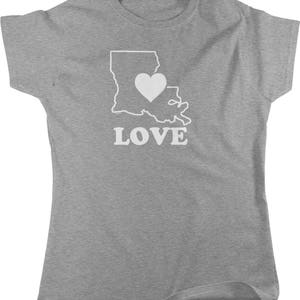 Love Louisiana Women&#39;s T-shirt, NOFO_01143