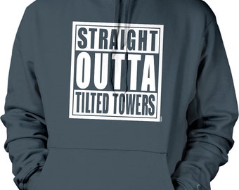 Straight Outta Tilted Towers Baumwoll-Stoffbeutel – 46 X 37 Cm, 12 Liter, Mit Coolem Print