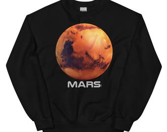 Planet Mars Sweatshirt, Unisex Soft Cotton Blend (Classic Fit)