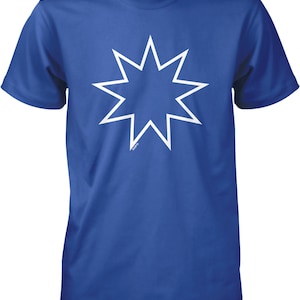 Nine Pointed Star, Bahai Symbols Men&#39;s T-shirt, NOFO_00689