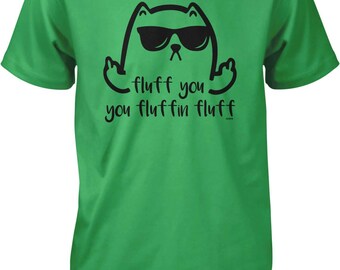Camiseta de algodón para hombre: Fluff You Design - Preencogida, corte cómodo, NOFO_02751