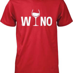 A red t-shirt with the word "WNO" printed on it.