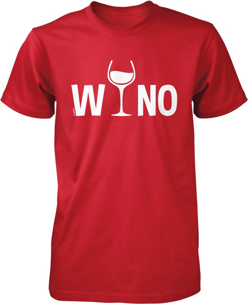 A red t-shirt with the word "WNO" printed on it.