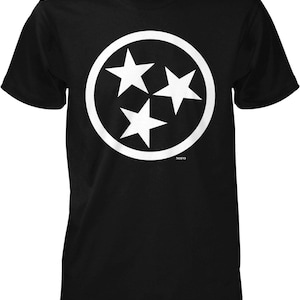 Tennessee Flag Men's T-Shirt - Gray with Three White Stars, NOFO_00493