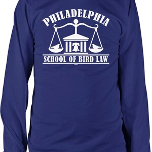Philadelphia School of Bird Law Men's Long Sleeve Shirt, NOFO_02776 Navy