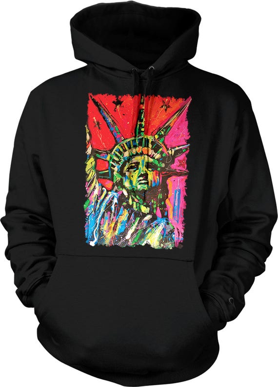 Statue of Liberty, Beautiful Painting Hooded Sweatshirt  