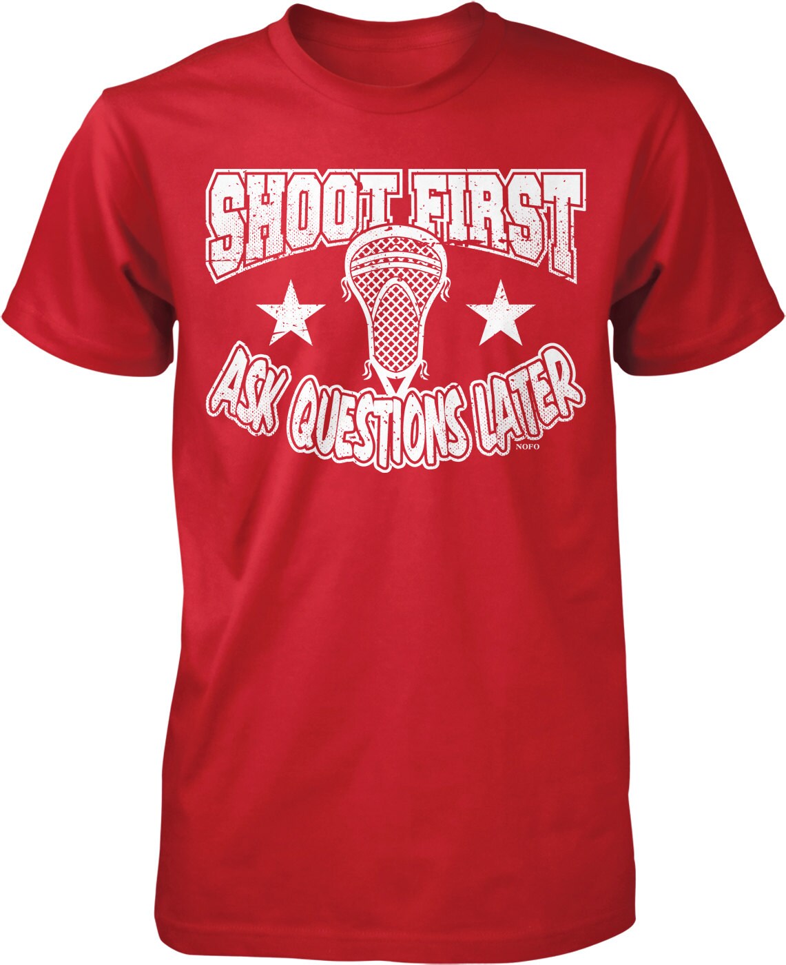 Shoot First Ask Questions Later Lacrosse Men's Tshirt Etsy