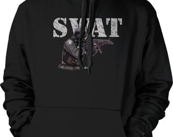Law Enforcement Hoodie, SWAT Style, Black (Pouch Pocket, Durable Fit), NOFO_01610