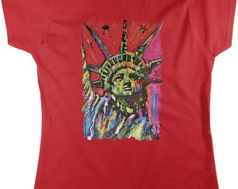 Statue of Liberty, Beautiful Painting Women's T-shirt