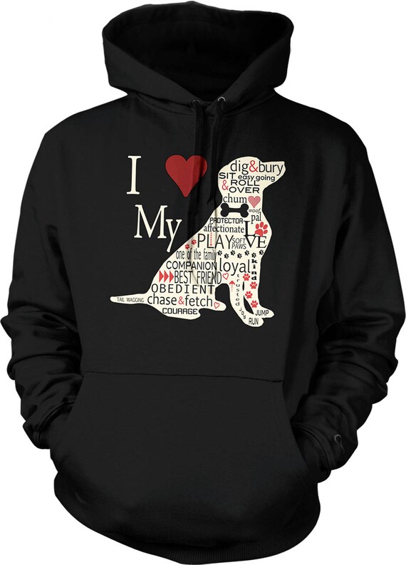 I Love My Dog, Dog Lover Hooded Sweatshirt, NOFO_01005 - Etsy