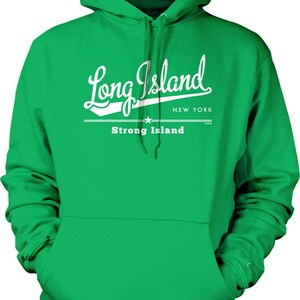 Long Island Hoodie Sweatshirt: Cozy Unisex Pullover with Pocket, NOFO_01173 Irish Green