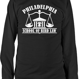 Philadelphia School of Bird Law Men's Long Sleeve Shirt, NOFO_02776 Black