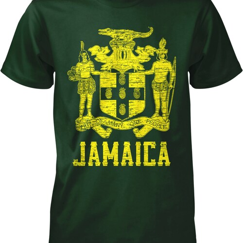 Jamaica, Coat of Arms, Out of Many, One People, Pride Men's T-shirt, NOFO_00248