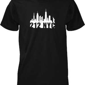 212 NYC Skyline T-Shirt, New York City Map (Men's S-XXL), NOFO_01829