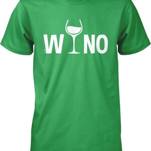 A green t-shirt with the word "WNO" printed on it.