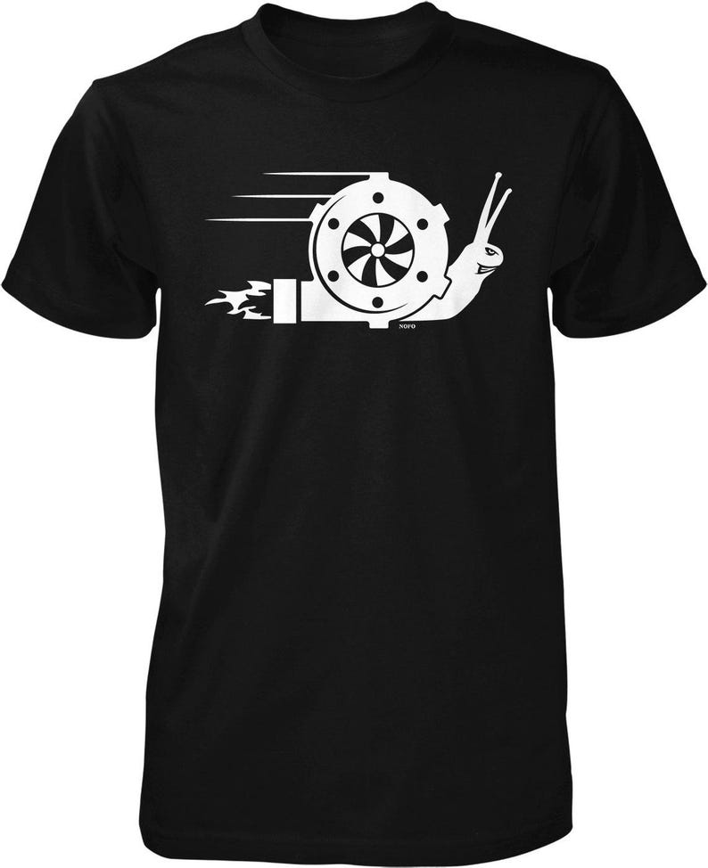 Turbo Snail T-Shirt: Racing Style Graphic (Men's Sizes S-XXL), NOFO_01708 Black
