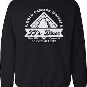 JJ's Diner, World Famous Waffles Crew Neck Sweatshirt, NOFO_02795