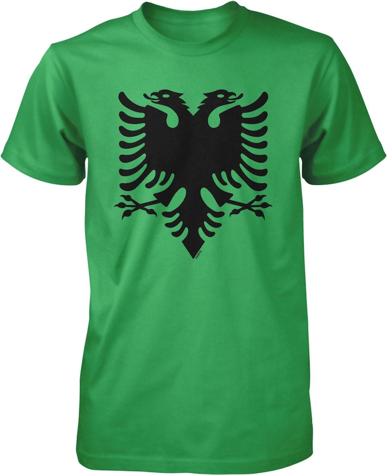 Camiseta para hombre con águila bicéfala de Albania, NOFO_02049 Irish Green