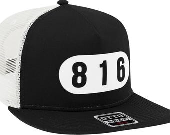 NOFO Clothing Co 816 Missouri Snapback, gorra trucker de malla estructurada con visera plana y cinco paneles