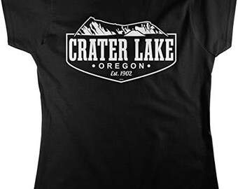 Camiseta Crater Lake Oregon - Cómoda camiseta de algodón para mujer, NOFO_02885