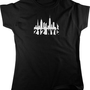 212 NYC Skyline Women's T-Shirt (Cotton, S-XL), NOFO_01829