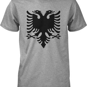 Camiseta para hombre con águila bicéfala de Albania, NOFO_02049 Sport Grey